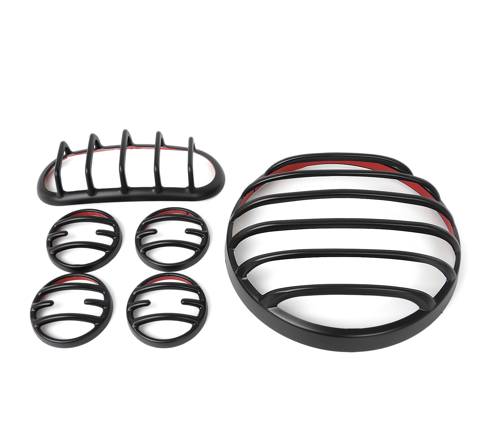 Per HO&ND&A Rebel CMX 250 300 500 1100 Accessori 2019-2025 Copertura di protezione per fanale posteriore, faro anteriore, indicatori di direzione anteriori e posteriori (Nero opaco-1)