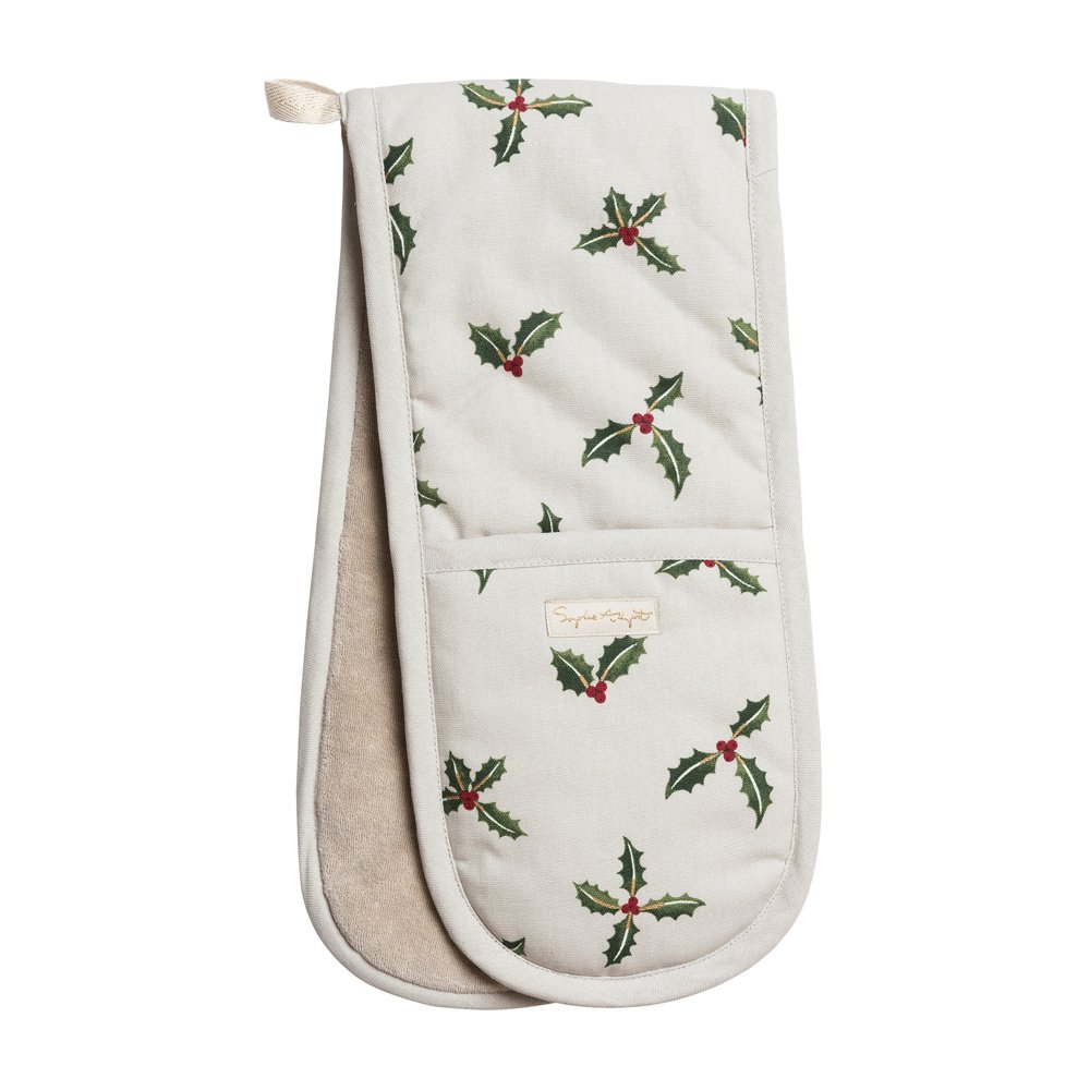 Sophie Allport Collection- Double Oven Glove, Heat Resistant Kitchen Accessories (Holly & Berry)