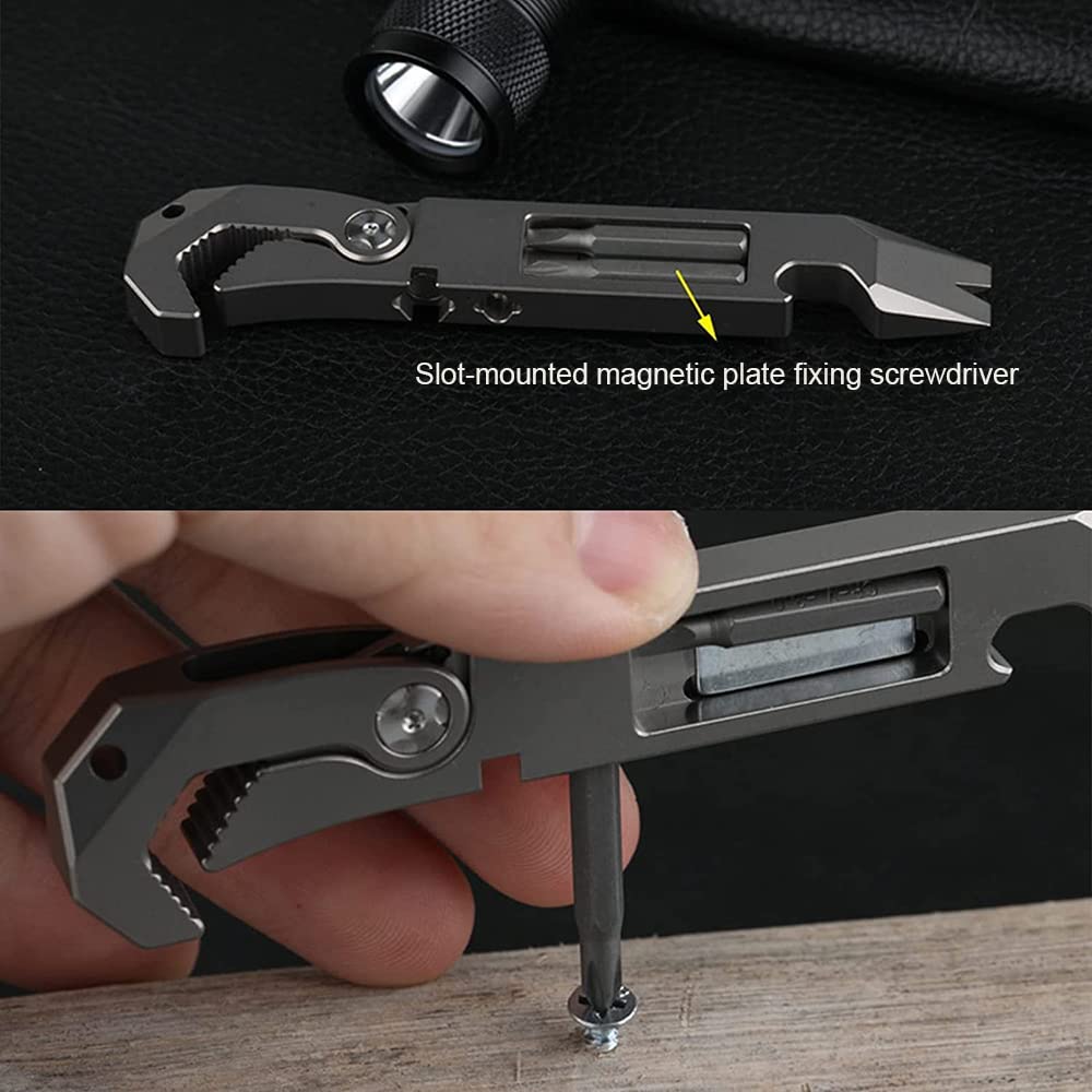 Amazon | JOTOUCH チタン製こじ棒、屋外多機能プライバーセット EDC