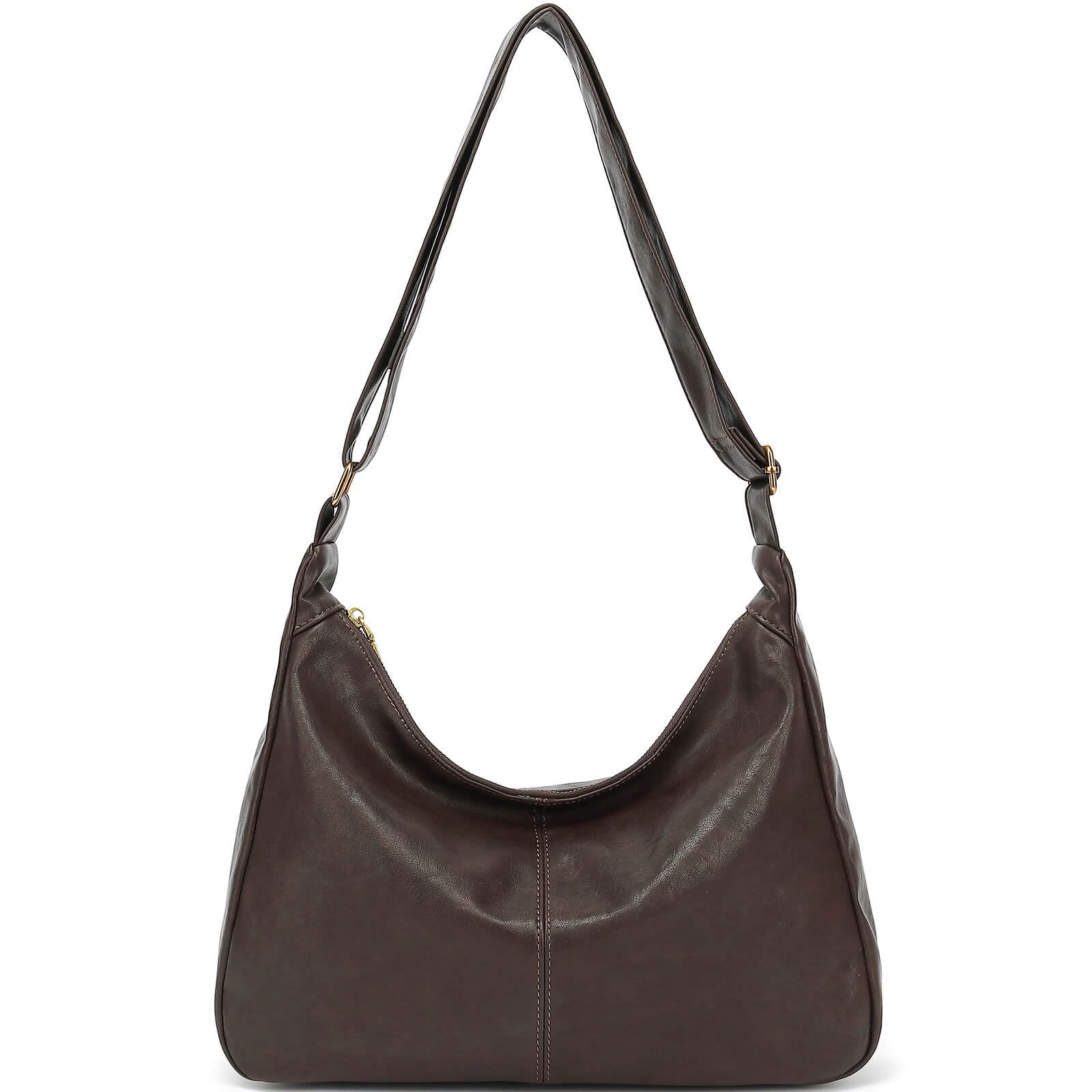 Hobo Bags for Women, Vegan Leather Shoulder Handbag, Ultra Soft Slouchy Tote Bag