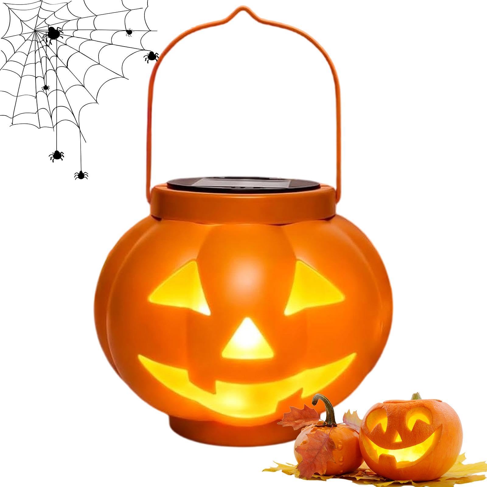 Lanterna Solare A Forma Di Di Halloween Lampada Spettrale Impermeabile | Lanterne per Decorazioni Halloween per Autunno Ringraziamento Giardino Retro Cortile Patio Terrazzo Se
