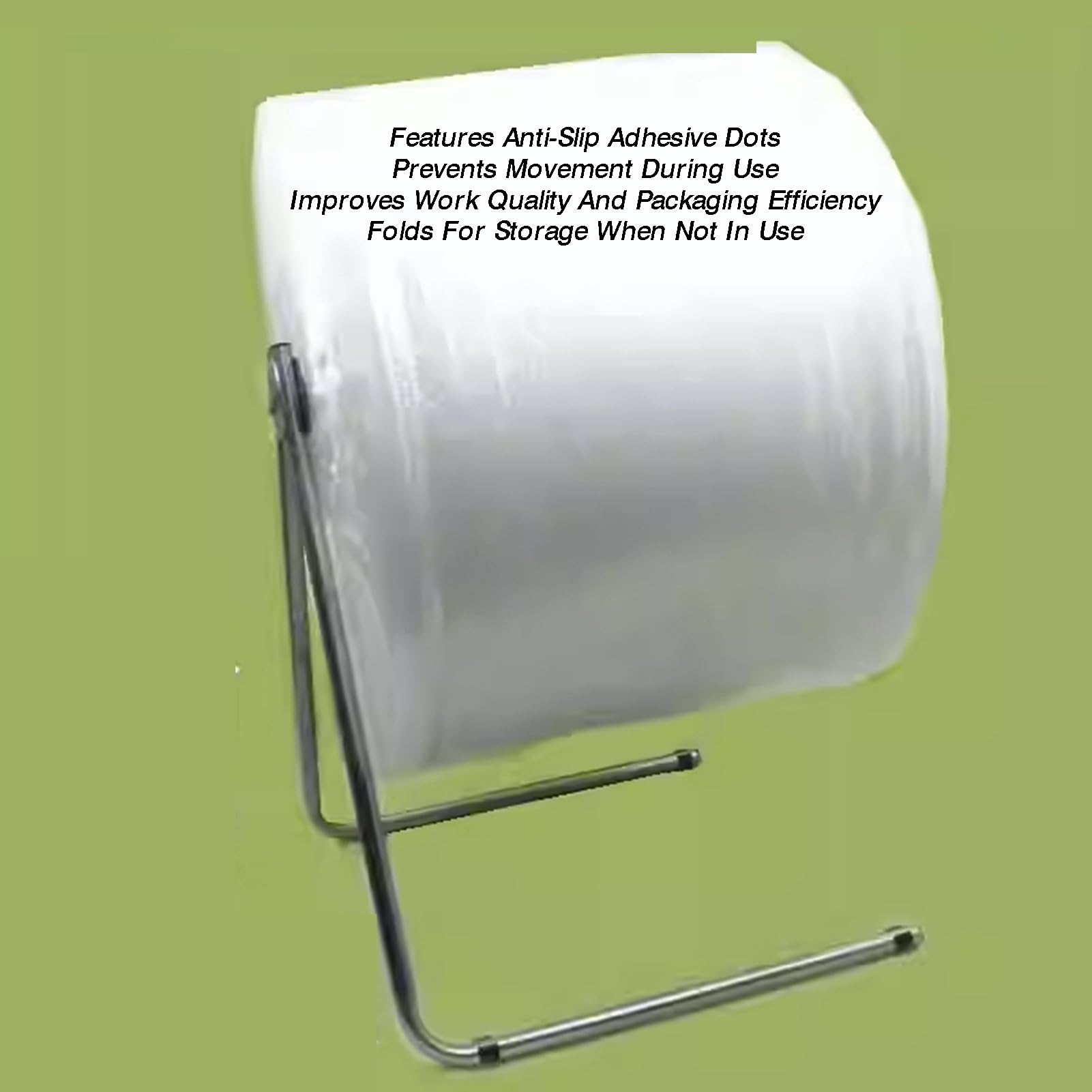 Supporto Pieghevole For Pluriball, Rotolo Verticale | Dispenser di film estensibile for imballaggio, salvaspazio for rotoli di schiuma EPE in cotone perlato(Width 65cm)