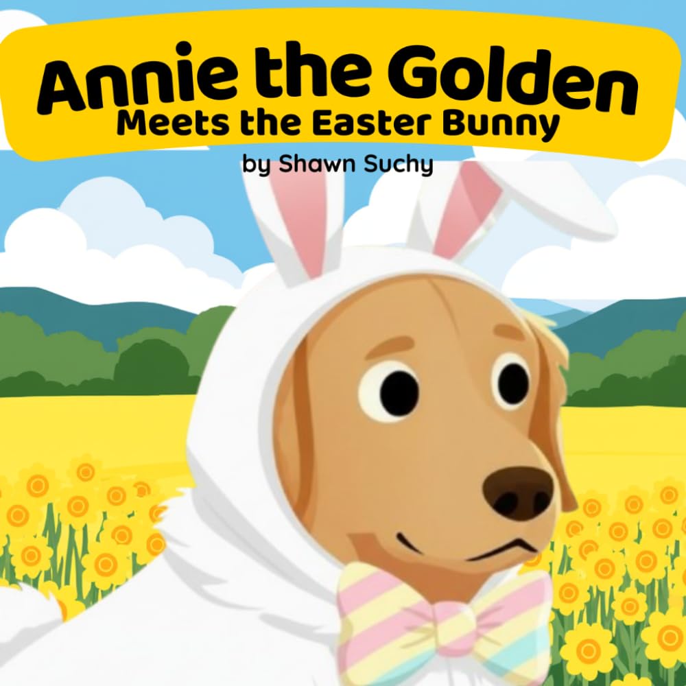 Annie the Golden Meets the Easter Bunny