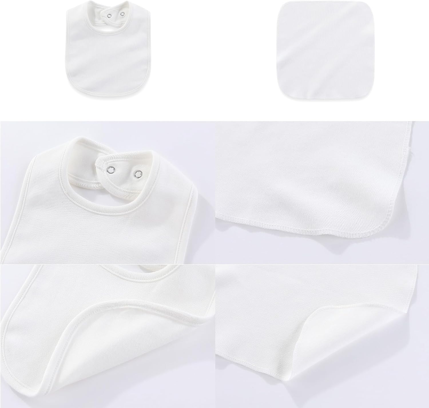 falianni Baby Unisex Layette Set 7-Pack Infant Boy Girl Romper Pant Outfits 0-6 Months Soft Cotton Accessories Essential