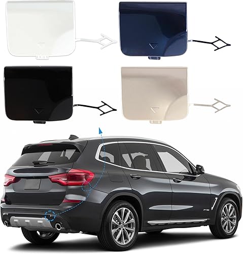 CZShiYue Tapa de gancho de remolque de parachoques trasero Tapa de remolque para BMW X3 G01 G08 2018 2019 2020 51127498525 (plateado, lado derecho