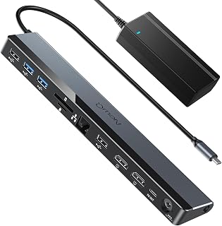 USB C Docking Station for Dual Monitor 4K@60Hz, 12 in 1 Laptop Dock with 2 HDMI Ports, 4 USB Ports, Thunderbolt 3/4, SD/TF Price In India
