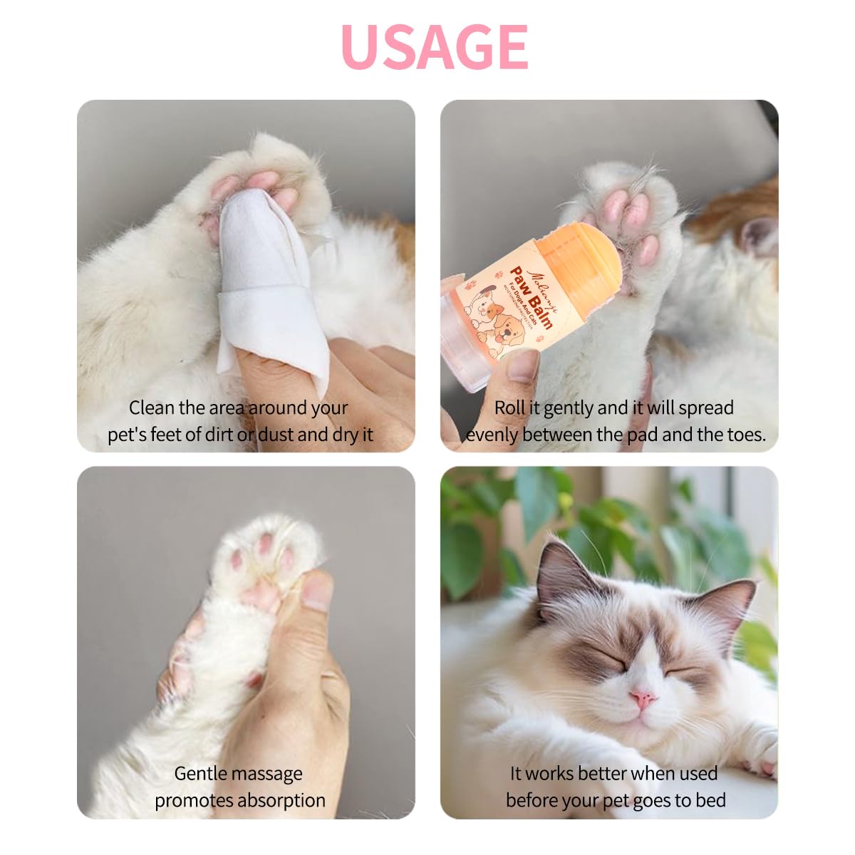 Dog Paw&Nose Balm Lick Safe1.4oz(40g),All-Natural Ingredients Pets Paw Wax,Healing Moisturizer with Coconut Oil&Honey,for Dry Cracked Dog & Cat Paws,Nose & Elbows, Horse Hoof, Joint Care - image 7