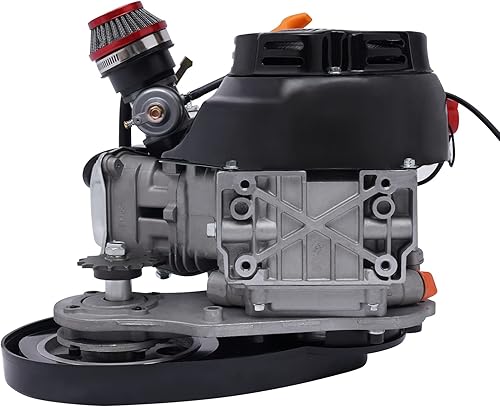 Miniatura 4 de TuBaSaki Kit de motor de bicicleta de 100 cc, kit de motor de ciclo de 4 tiempos, potente arranque de tracción de un solo cilindro, gasolina, motor