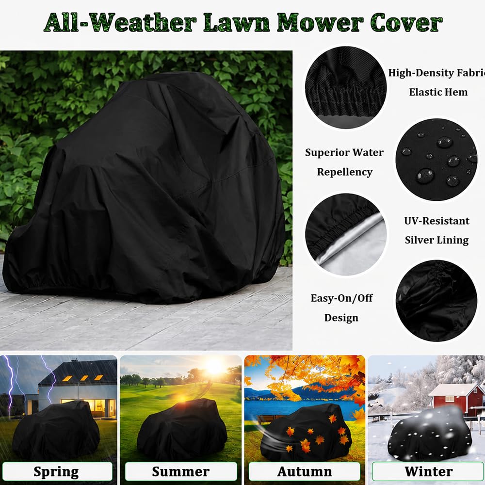 Funda para Tractor Cortacésped para Viking MT-5112-Z 2014-2019 43", Cubierta para Cortacésped Impermeable Resistente al Viento