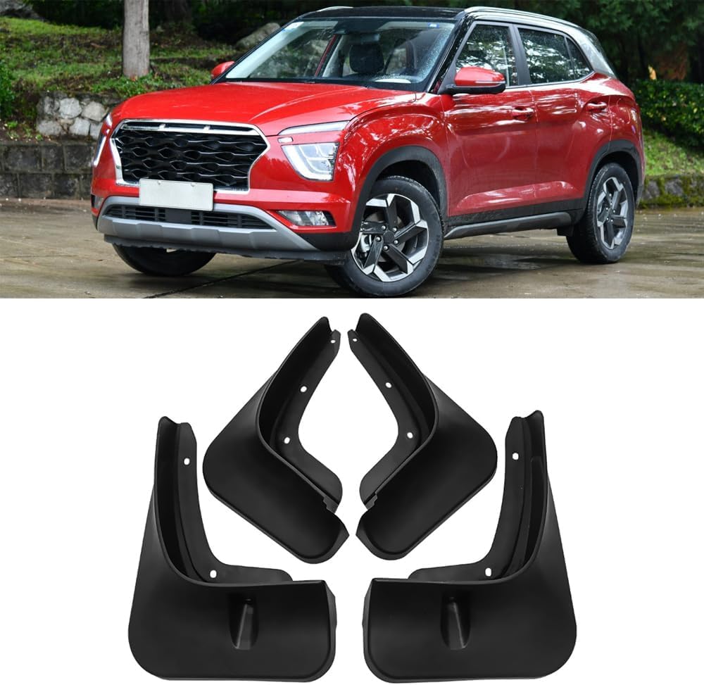 RESKIU 4PCS Mud Flaps for Hyundai Creta ix25 2020 2021, Splashproof No Drill Easy Install Front Rear Wheel Protection Fender Mudflaps All-Weather Splash Guards