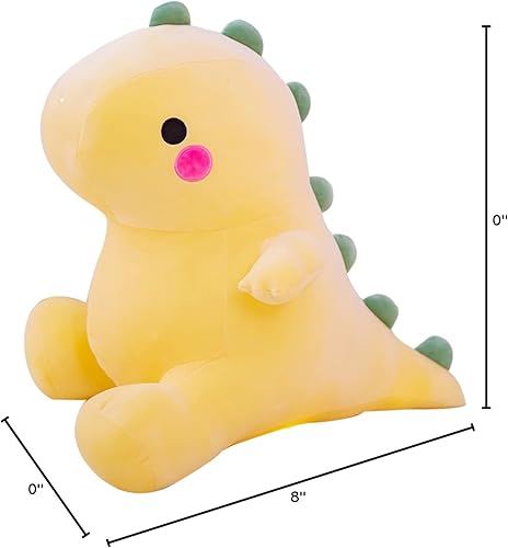Vista 20 de Lindos juguetes de peluche de dinosaurio gordo, muñecos de peluche suaves, peluches de dinosaurio, lindos regalos de cumpleaños para niños y niñas