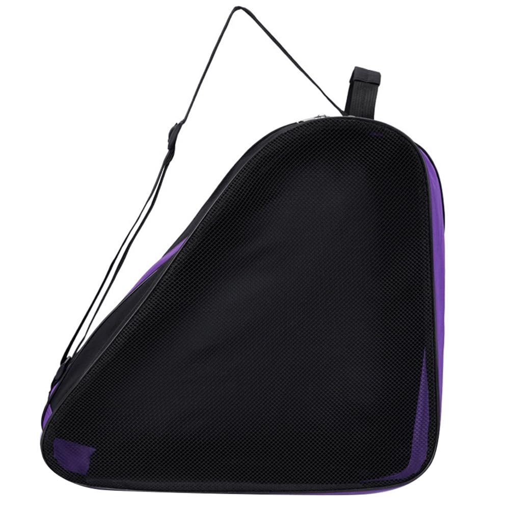 Borsa per pattini a rotelle, scarpe da ghiaccio, tessuto Oxford, scarponi sci e neve, multiscomparto, tracolla per pattinaggio sul per sport