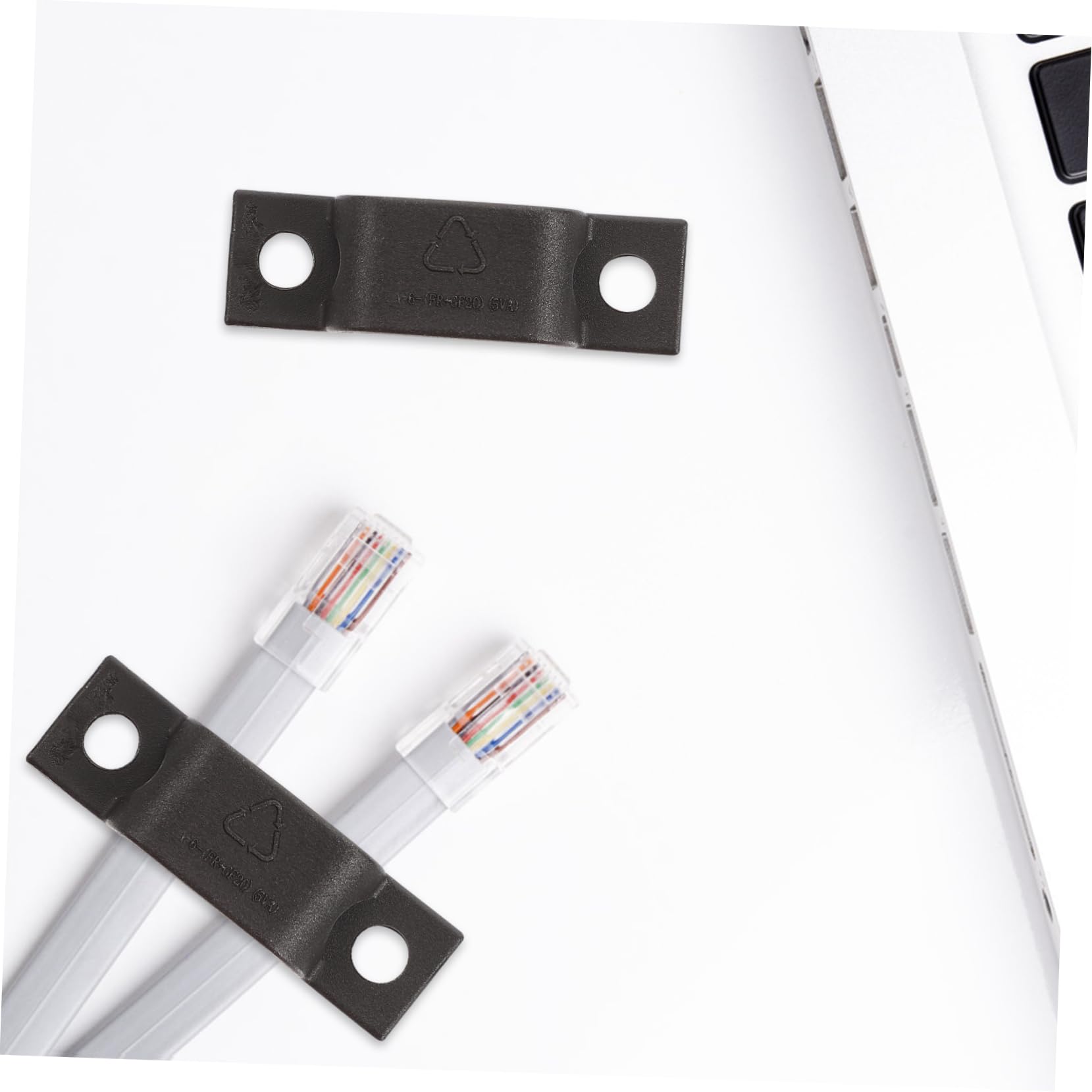 HOMSFOU 80 Pz attrezzi per serratubi cavo Ethernet fermaglio per cordino gestione dei cavi clip di fissaggio del cavo Organizzatore morsetto del filo Clip a crimpare stringicavo