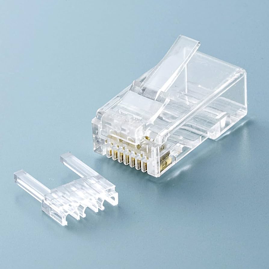 Buerjia 6RJ45 キャップ付き 100セット Buerjia 6RJ45 キャップ付き 100セット Cat6A用 コネクタ 100個