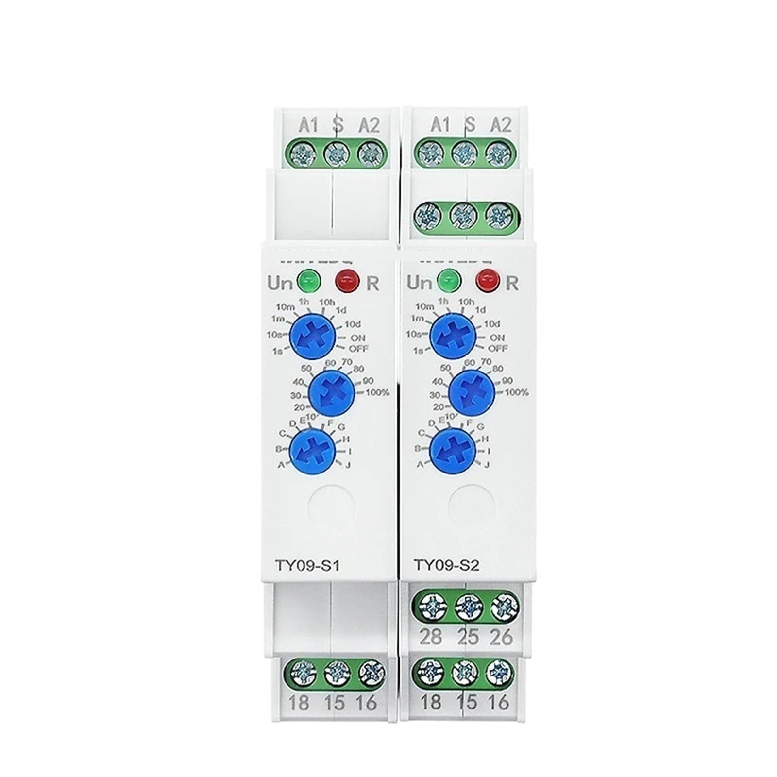 TY09-S1 S2 - Relè temporale multifunzione per illuminazione industriale, 16 A, AC/DC 12-240 V, AC 230 V, 1 pezzo (TY09-S1 AC230V)