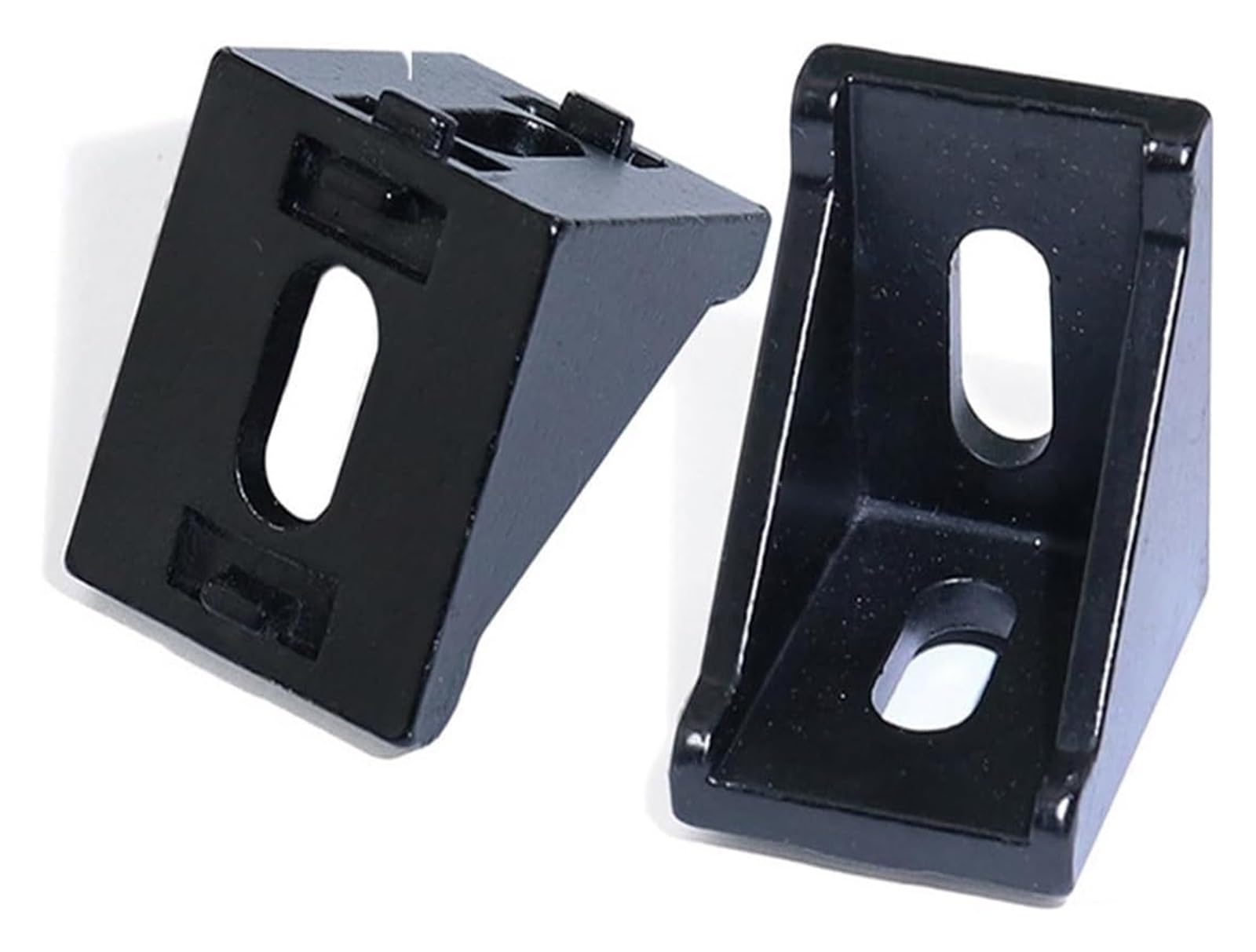 Voplivat Black Aluminum 2020 Profile Corner Bracket 10Pcs L Connector Angle Fastener 20X20x17mm