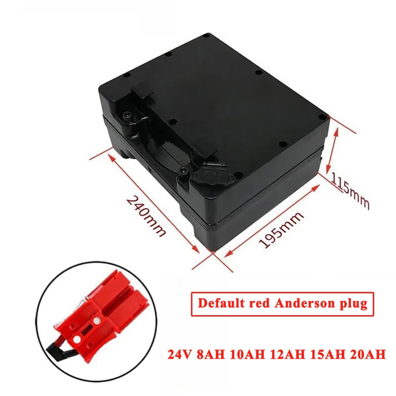 Batería para Silla De Ruedas Eléctrica De 24 V, Batería Recargable De Iones De Litio De 24 V, 8 Ah, 10 Ah, 12 Ah, 15 Ah, 20 Ah, Conector Anderson Rojo.