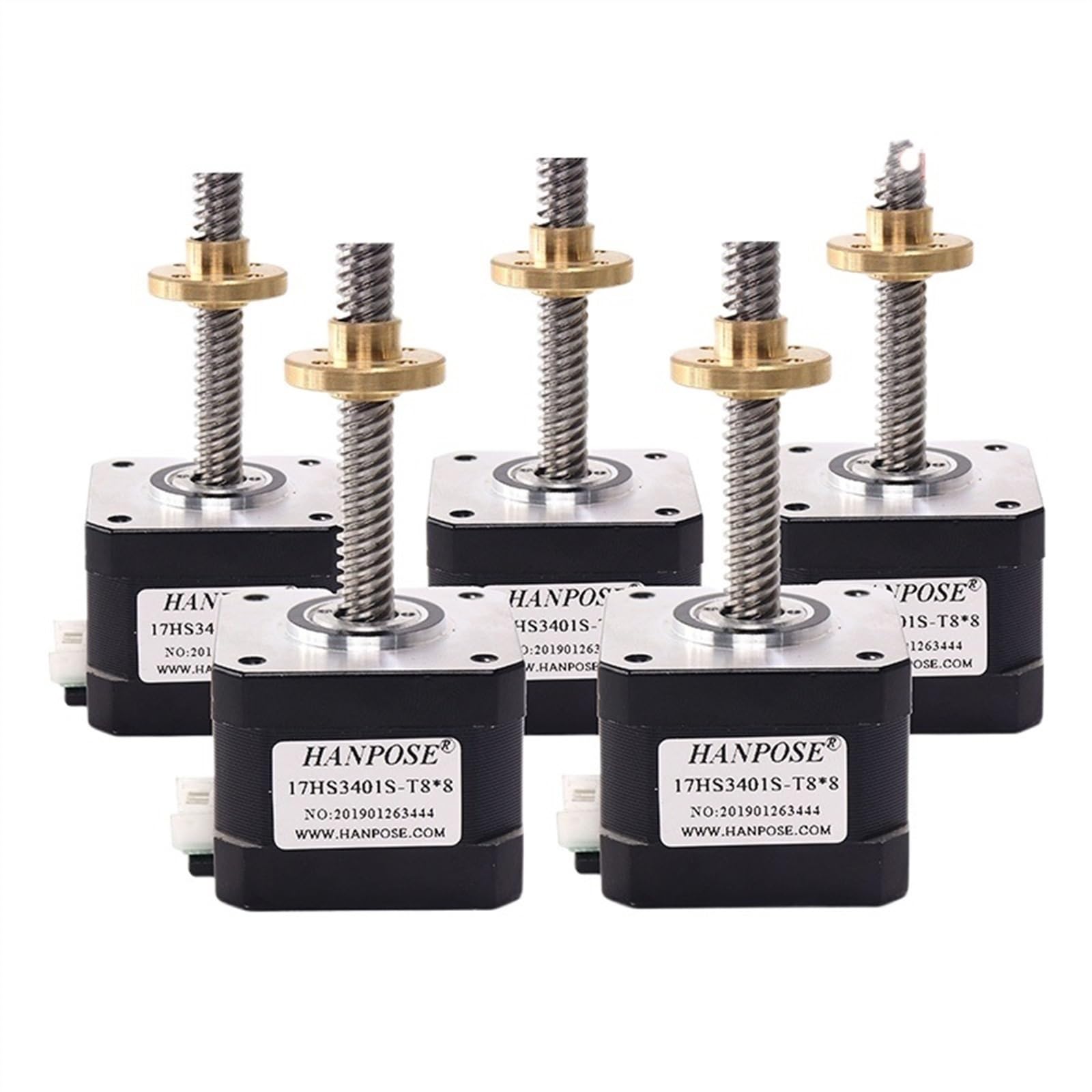 Moteur pas à pas Nema 17 310mm avec Vis Filetée Intégrée et Guidage en Laiton Haute Performance