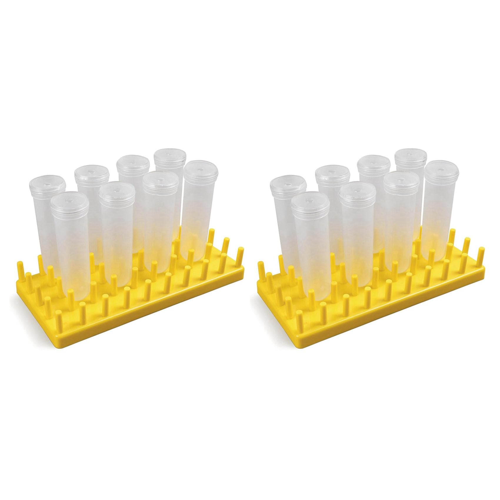 Vjsujehgy 16Pcs 50Ml Large Floral Tubes with Rack Holder for Milkweed Leaf, Stem and Flower Cutting
