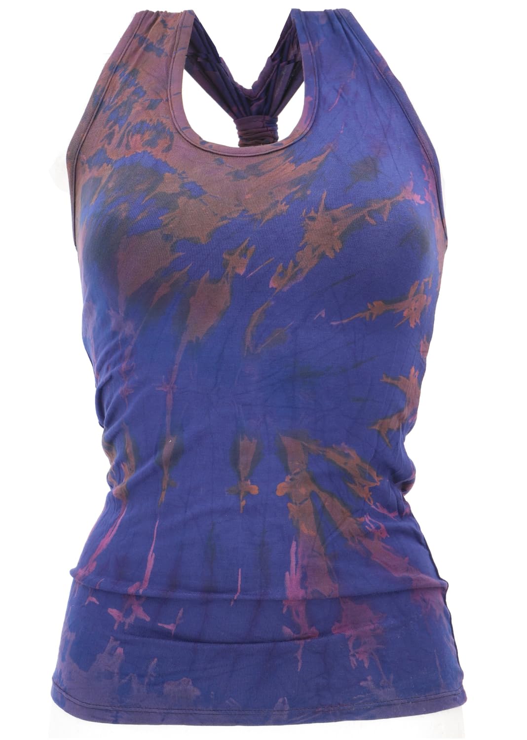 Guru-Shop Canotta Hippie Batik Donna – Rosso, Taglia 38, Stile Etnico