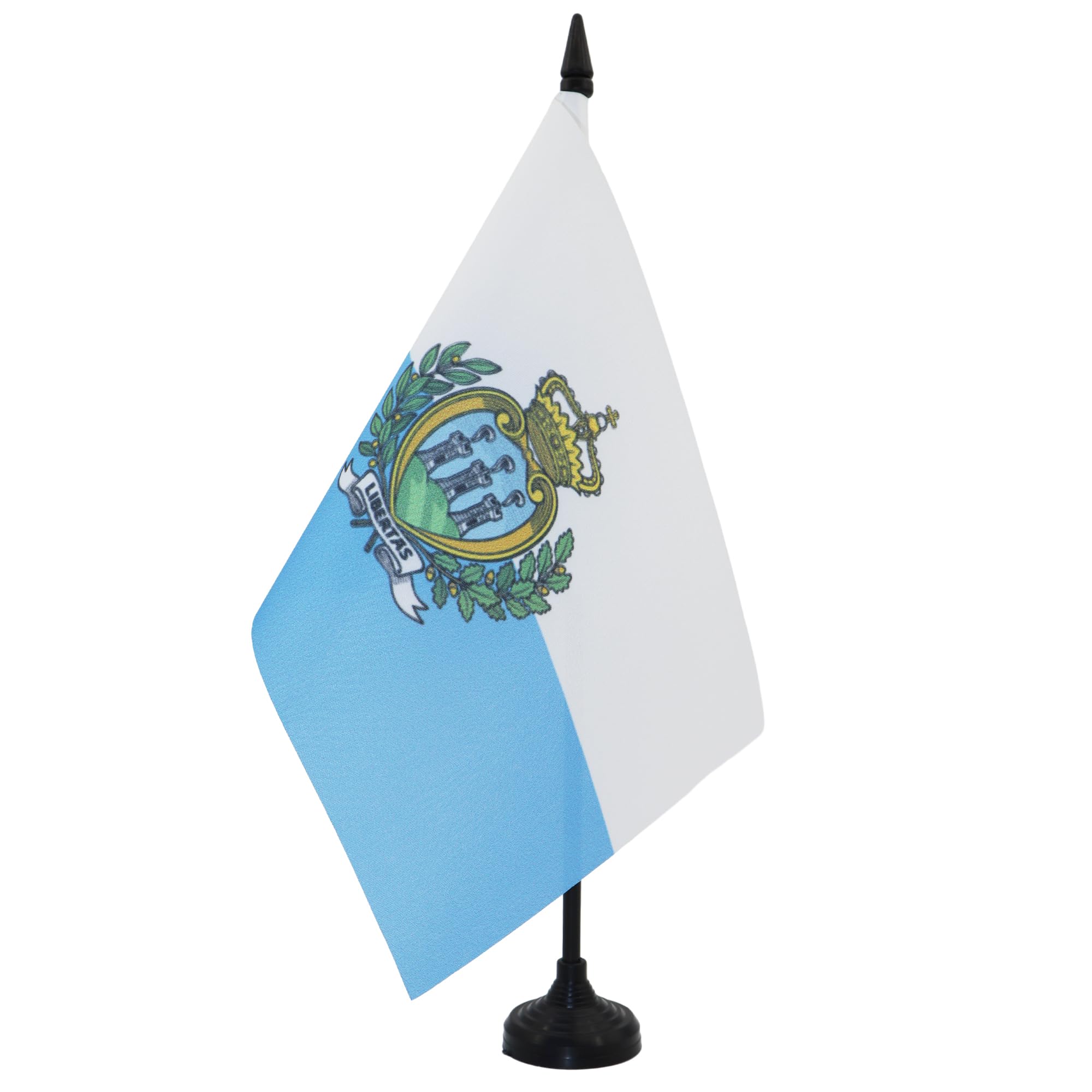 AZ FLAG San Marino Table Flag 6x8 in 100D Polyester Plastic Base