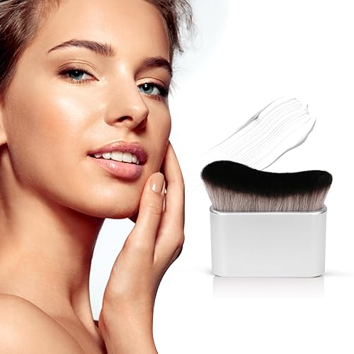 Miniatura 50 de UNIMEIX Brocha autobronceadora para protección solar, brocha de maquillaje corporal, aplicador de mezcla Kabuki, cepillo de belleza para dorado