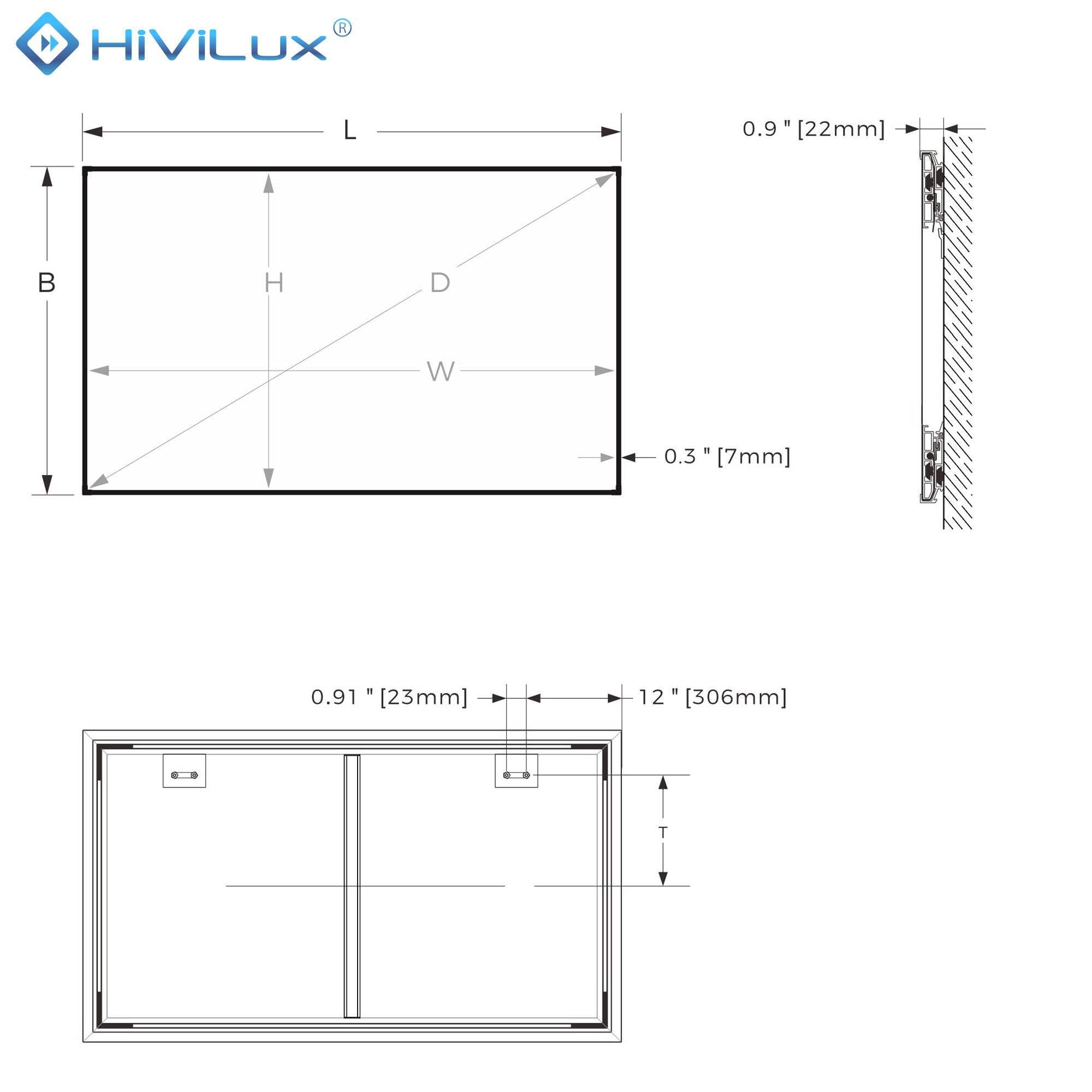 Ultra Thin Zero ALR Akustik RahmenLeinwand Hochkontrast Tuch: HiViGrey Cinema 5D MP HDR Akustisch transparent Micro Perforated Gain=1,25/Randlos/Not for UST (16:9 120Zoll Bild:265x149cm)
