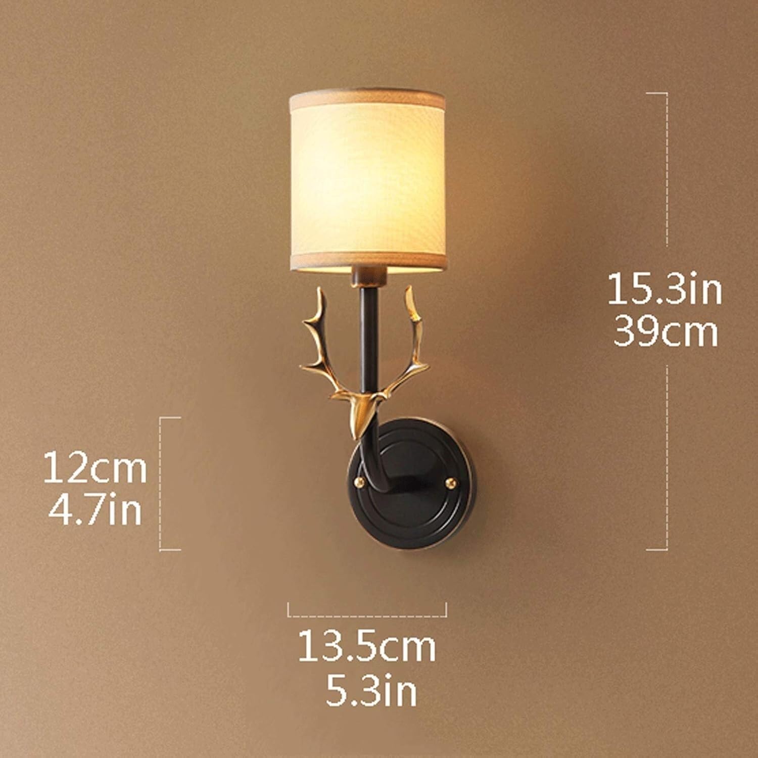 Mirror Reading Lamp Modern Minimalist Wall-Mounted Wall Lamp All Copper Wall Light Linen Hood Wall Lamps