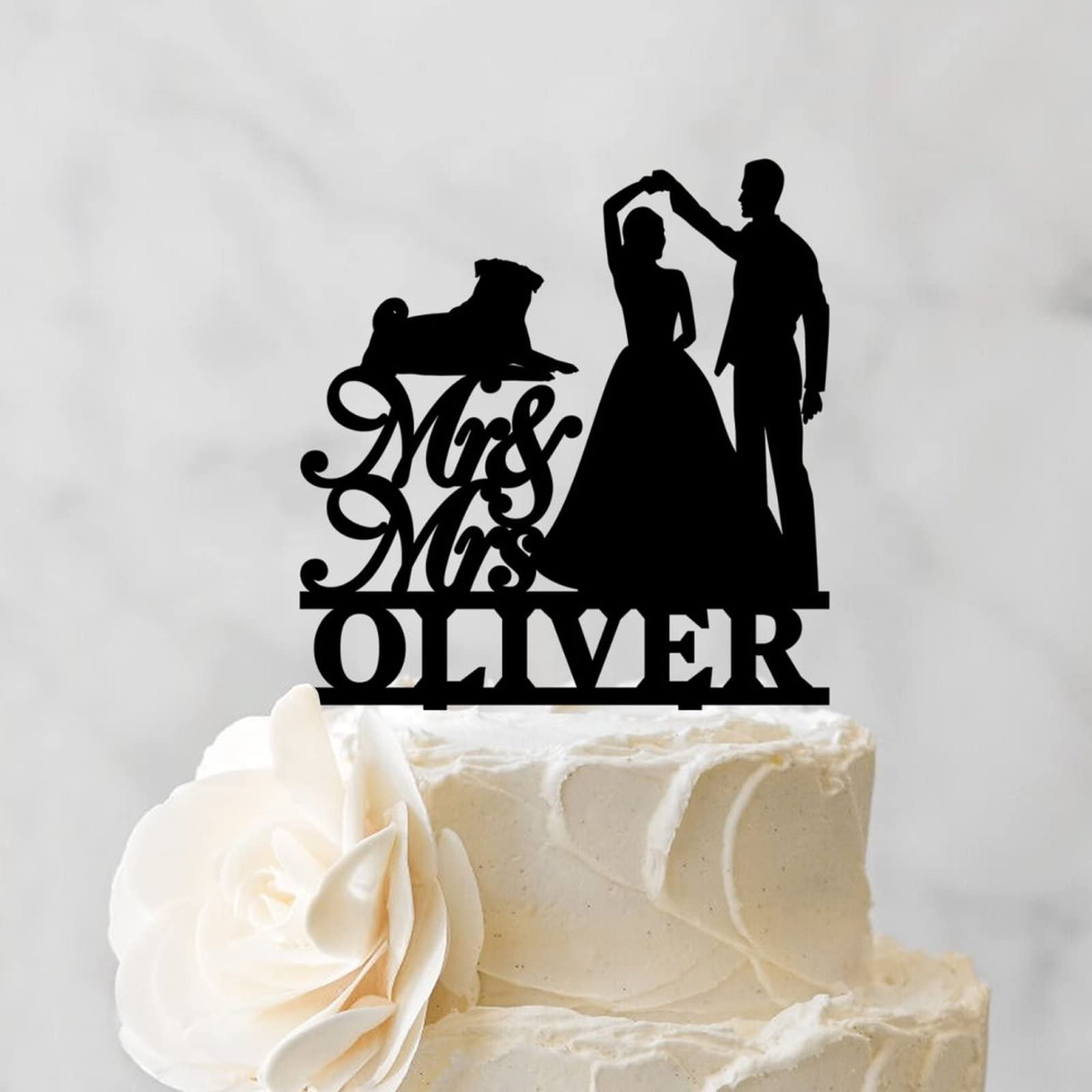 Wedding Cake Topper Meijiafei Bride And Groom With Their Child Girl ...