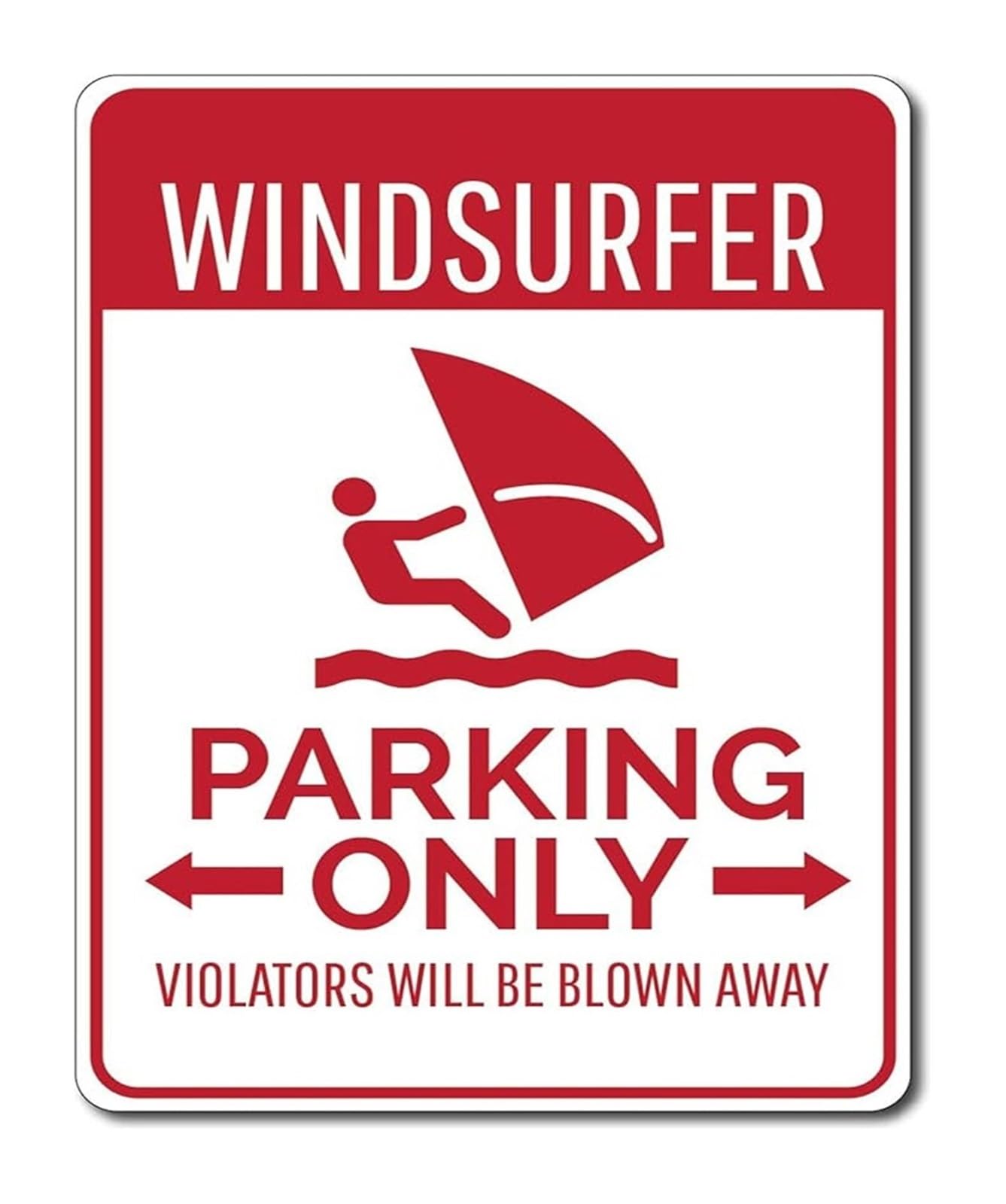 PKNVKZIDK Vintage Windsurfing Tin Sign Coastal Surf Wall-Art for Garage Man Cave Office Decor 8 X 12 in