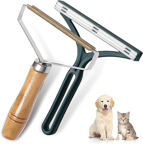 Paquete de 2 removedor de pelusas para mascotas, perros, gatos, para muebles, alfombras, automóviles