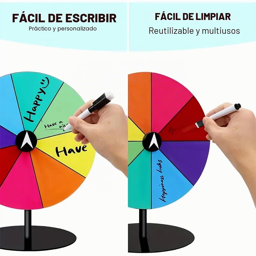 Rueda De La Fortuna Ranuras Rueda De Premio con Soporte Personalizables Ruleta De La Suerte para Carnavales, Juego, Actividades