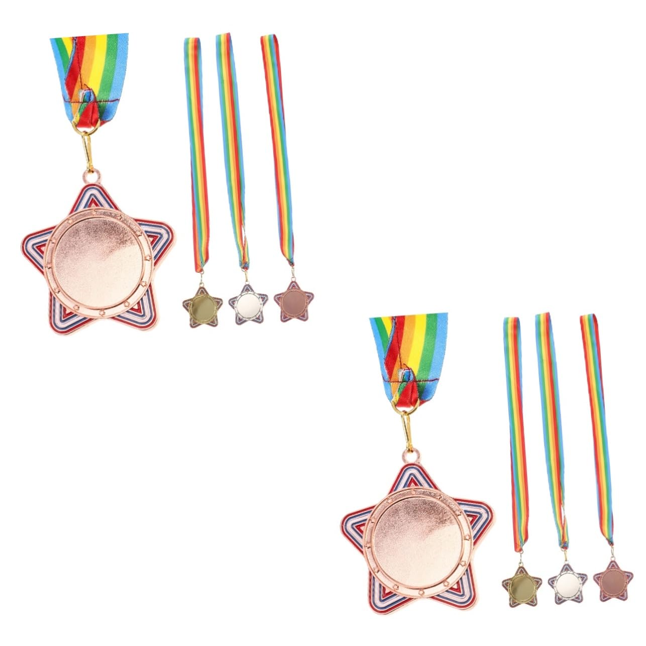 BESPORTBLE Niños 6 Piezas Medalla Infantil Medallas De Futbol Medallas para Premios Reemplazo De Red De Trampolín Premios De Futbol Infantil Premios 1er Lugar Niño Colocar Universal Aleación