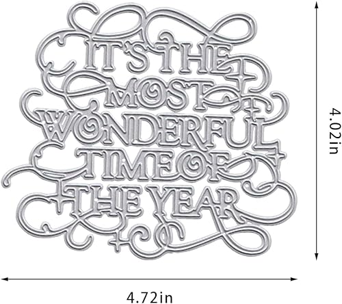 Miniatura 2 de Juego de troqueles de palabras de Feliz Navidad para hacer tarjetas, juego de troqueles de corte de letras de Navidad, plantillas de felicitación de