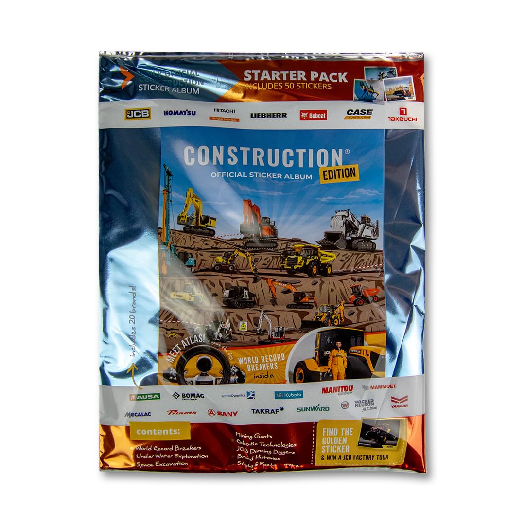 Construction Edition Yellow Official Sticker Album Starter Pack