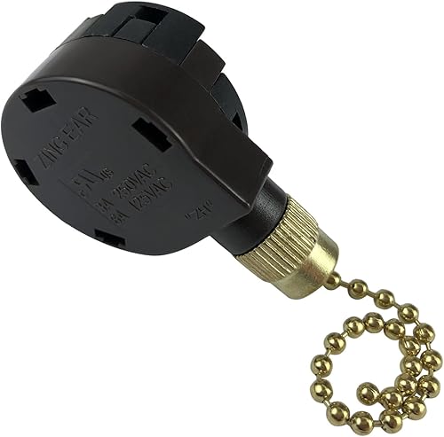 Miniatura 6 de Interruptor de cadena de tracción de repuesto para Zing Ear ZE-268S5 4 velocidades 5 cables compatible con interruptor de ventilador de techo
