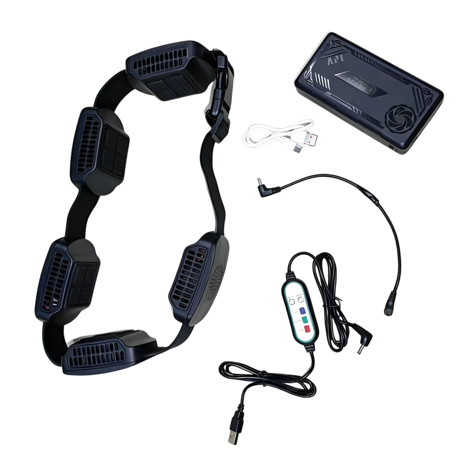 Ventilatore Portatile con Ricarica USB Soluzione Raffreddamento Facile Dispositivo Raffreddamento indossabile per Sport all ' Aperta e spostamenti quotidiani Ventola Ricaricabile Tramite USB