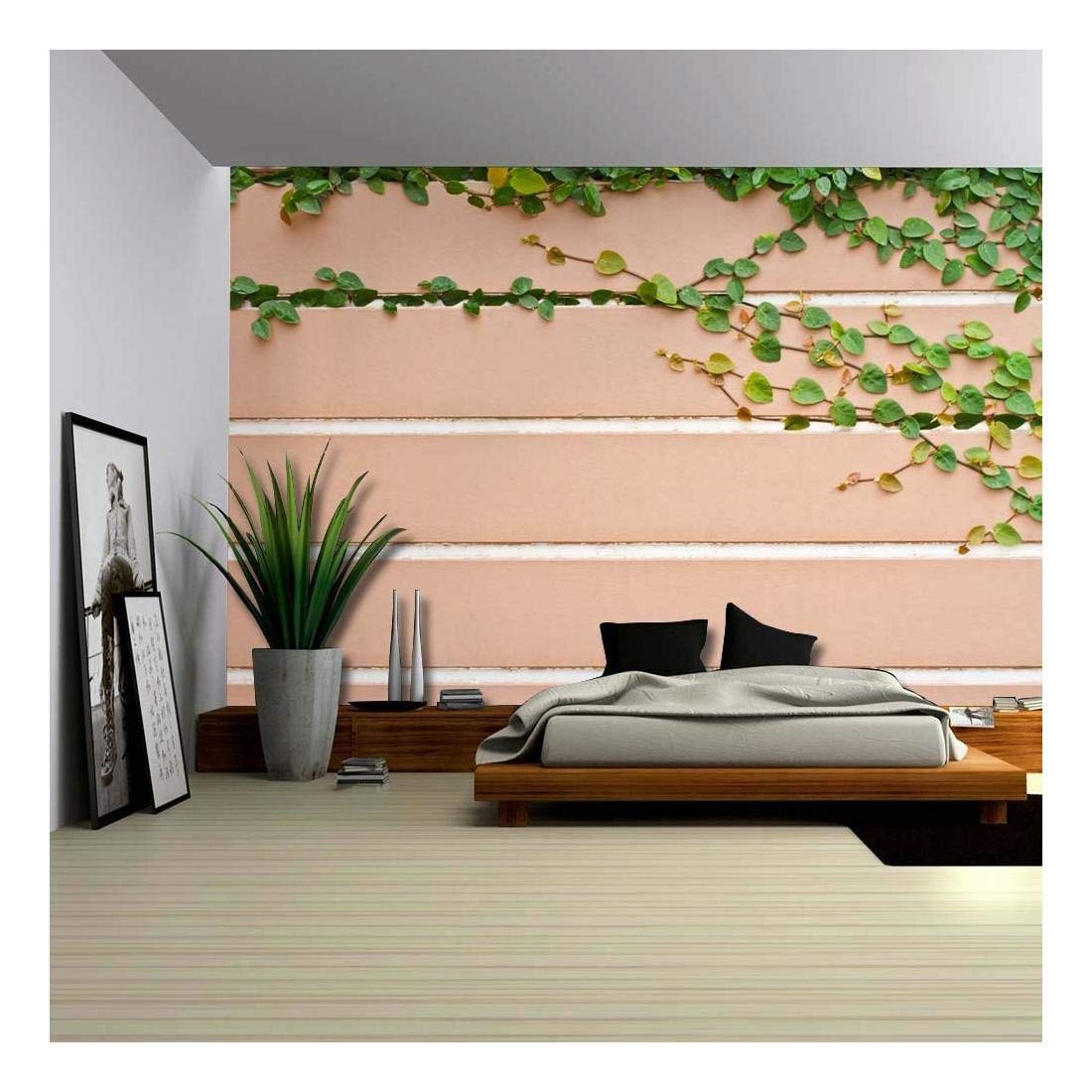 wall26 - Green Vines Growing from Inside The Cracks of a