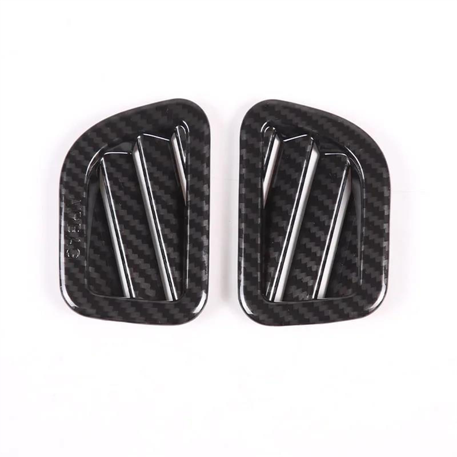 ABS Car Instrument Panel Side Air Outlet Frame Decorative Sticker for Land-Rover for Range Rover Sport Vogue L460 2023 Anti-dust(Carbon Fiber)