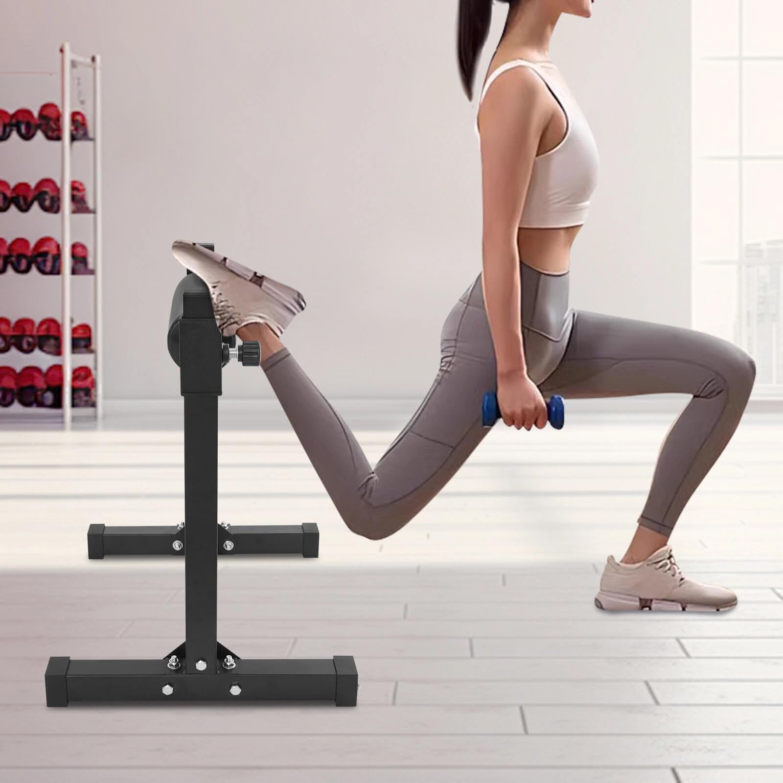 Multifunzionale Squat Rack e Squat Stand, regolabile in altezza con carico massimo 200 kg, per palestra in acciaio al carbonio