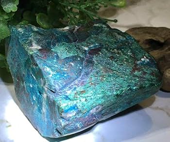 Amazon.co.jp: 女神の石 クリソコラ 珪孔雀石 ラフストーン 原石