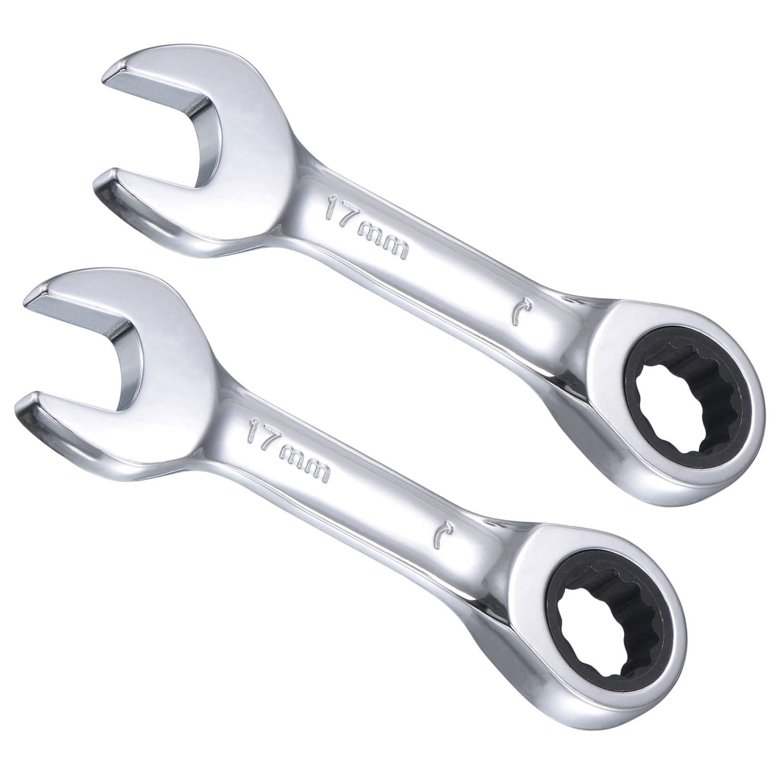 CoCud Ratcheting Wrench, 17mm Head Metric 72-Teeth, Cr-V Combination Wrench Spanner, (Applications: for Repairing Home Tasks)