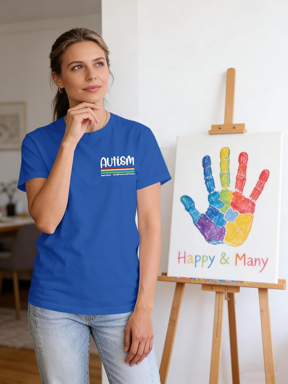 Autism Awareness Shirt Women Autism Support Acceptance Tshirt Heart Puzzle Graphic Tee Tops - Image 5