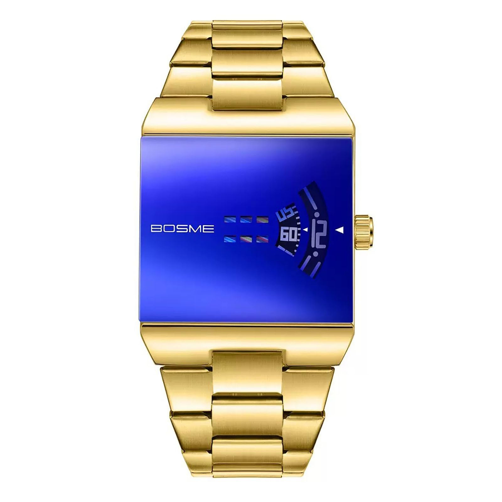 gosasa Fashion Business Men’s Square Stainless Steel Bracelet Quartz Watch-picture-20