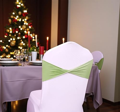 Vista 79 de MDS - Paquete de 25 bandas elásticas de elastano para silla sin hebilla, para decoración de bodas y eventos, color berenjena Berenjena,Azul