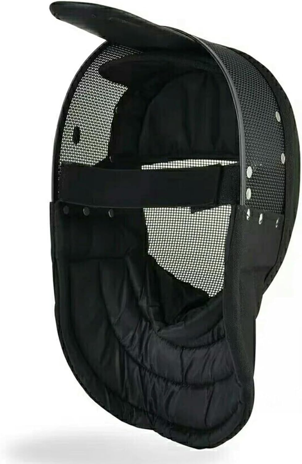 Black Fencing Mask with Detachable Inner Lining, Ear Protection,Resist The Blow of A Steel SwordFencing-Protective Gear