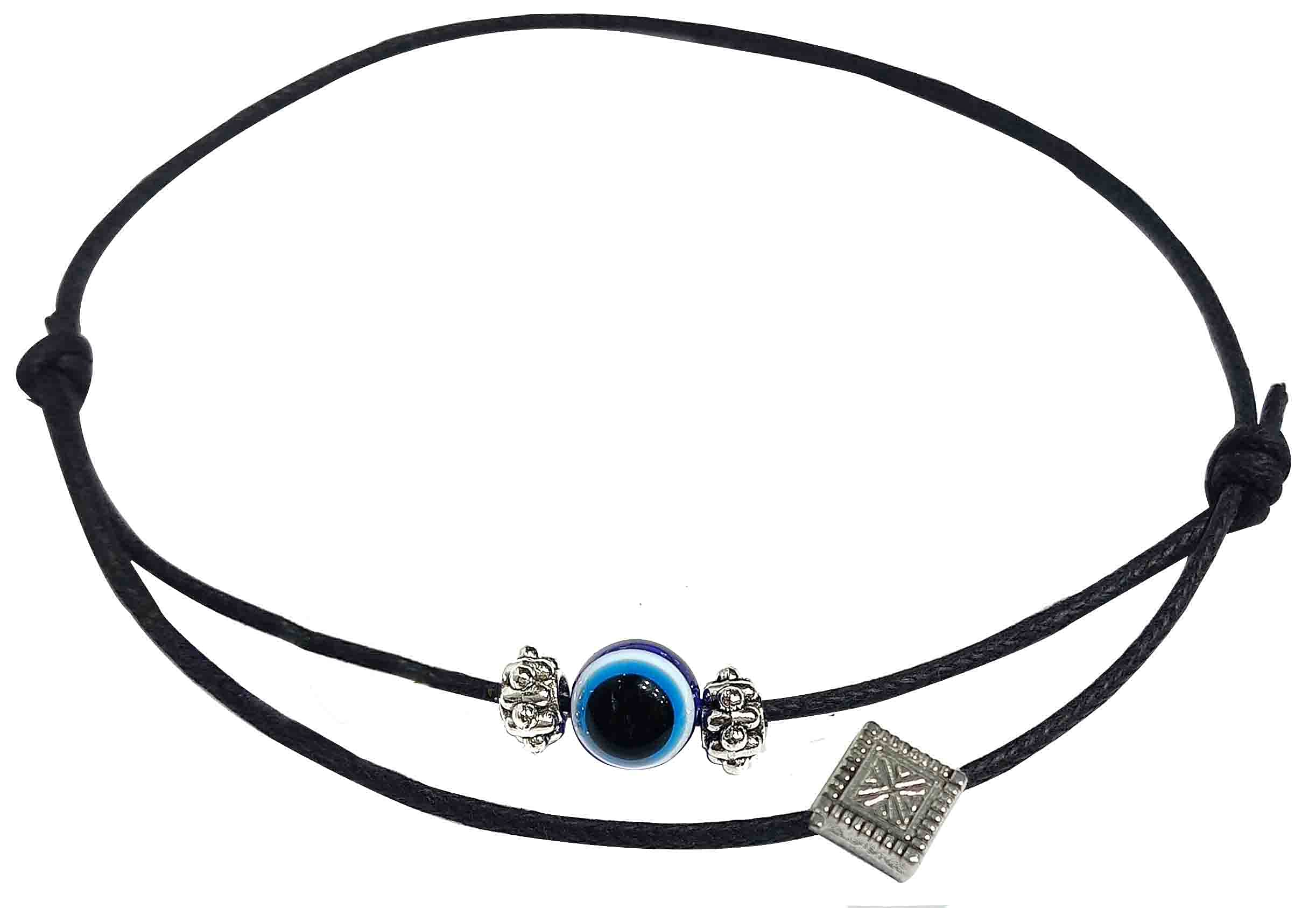 GURJARI JEWELLERS Black Thread with EVILEEYE AND SQUARE OXIDISED Plastic Beads Anklets for Girls/nazariya anklet (B09FFG6PWP) Amazon Price History, Amazon Price Tracker