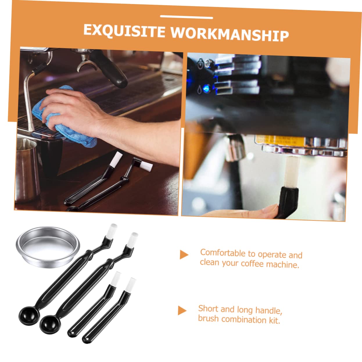 jojofuny 15 Uds Máquina De Café Cepillo De Limpieza Máquina De Essperso Piezas De La Máquina De Café Limpiador De Café Molinillo De Café Limpiador Espresso Limpiador Esspesso De Plástico