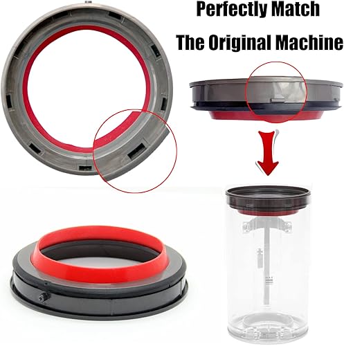 Miniatura 4 de Reemplazo de accesorio para aspiradora Dyson V11 V15 SV14 SV15 SV15 SV22 Anillo de sellado de cubo de polvo, compatible con Dyson Parte # 970050-01