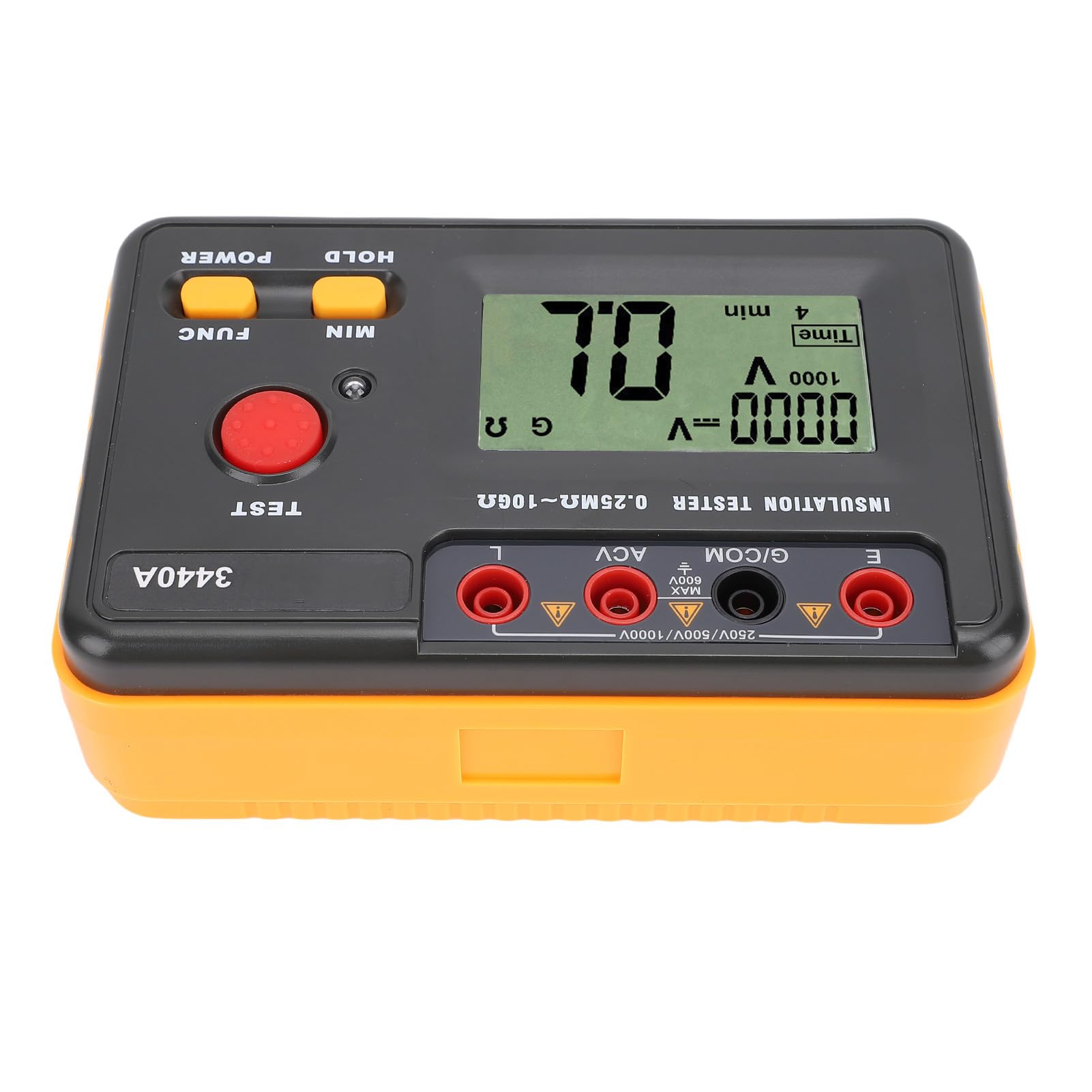 Socobeta Probador de Resistencia de Aislamiento Medidor de Ohmios Digital Duradero para Medición de Energía Eléctrica 250 V 500 V 1000